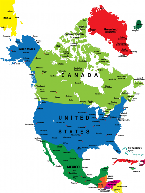 Map of North America